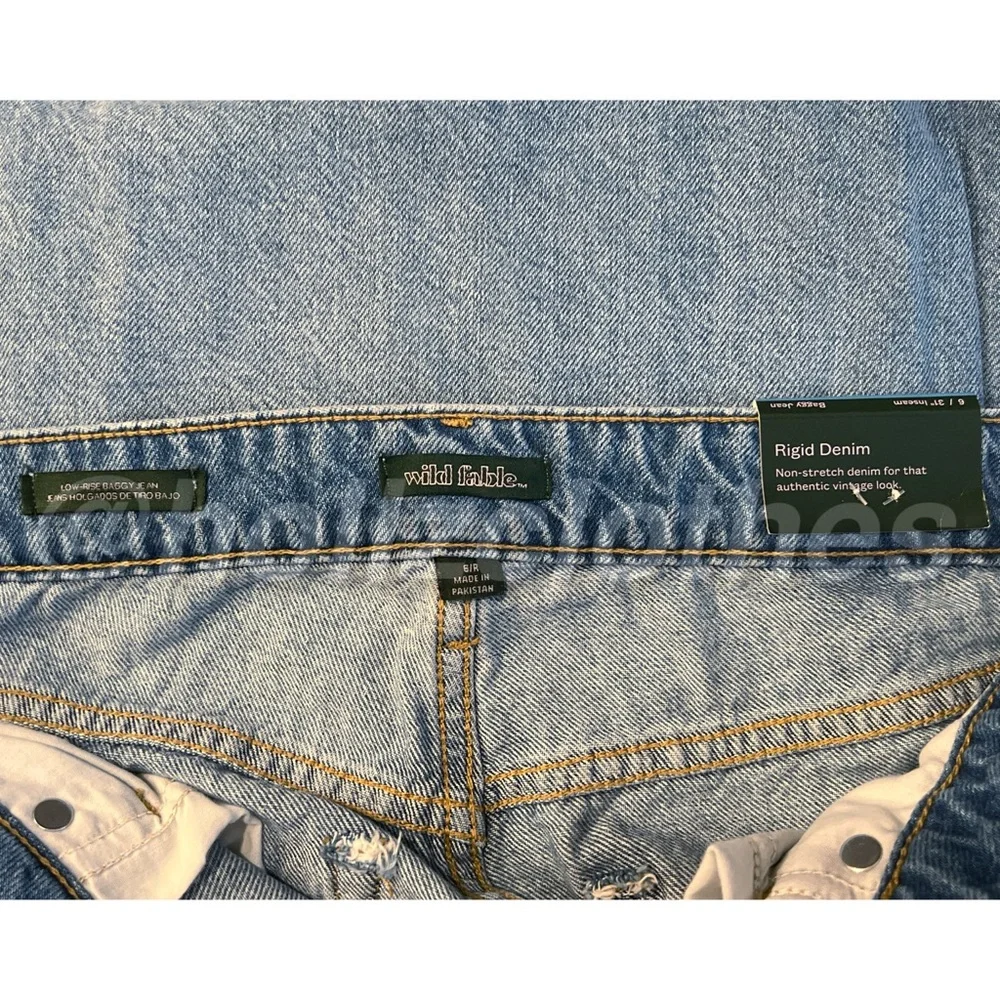 Wild Fable Low Rise Baggy Jeans Light Blue 6_7